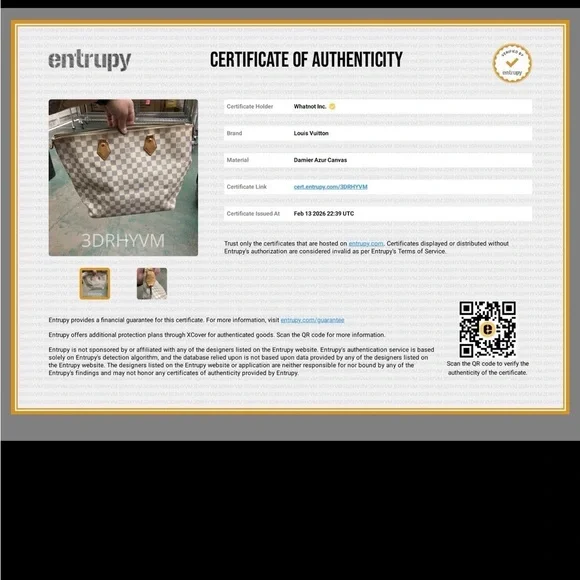 Louis Vuitton Checkered Shoulder Bag - Cream and Tan - Picture 9 of 9